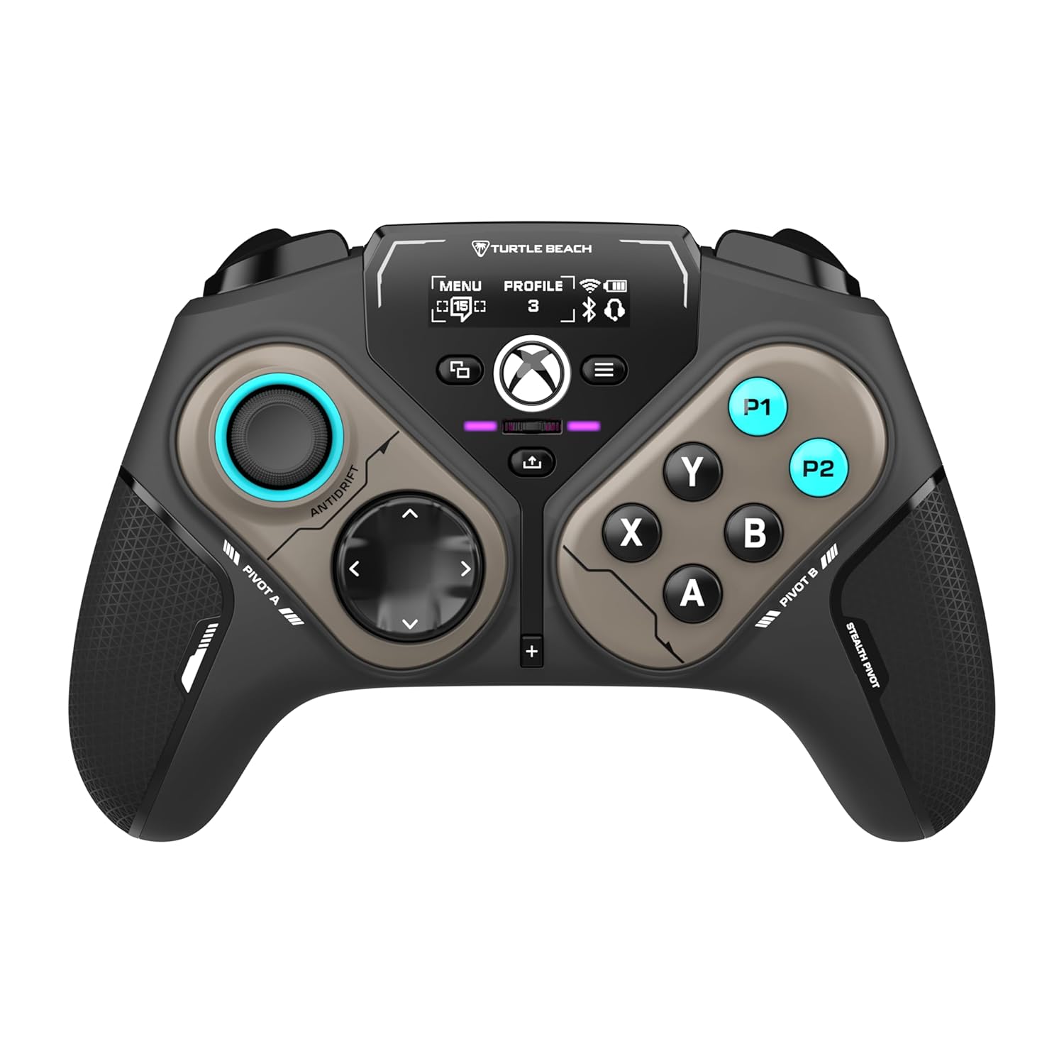 Stealth Pivot Wireless Smart Game Controller Officially Licensed for Windows PC – Rotating Modules, Display Dashboard, Hall-Effect Sticks, Remappable Buttons, Bluetooth, 20-Hour Battery