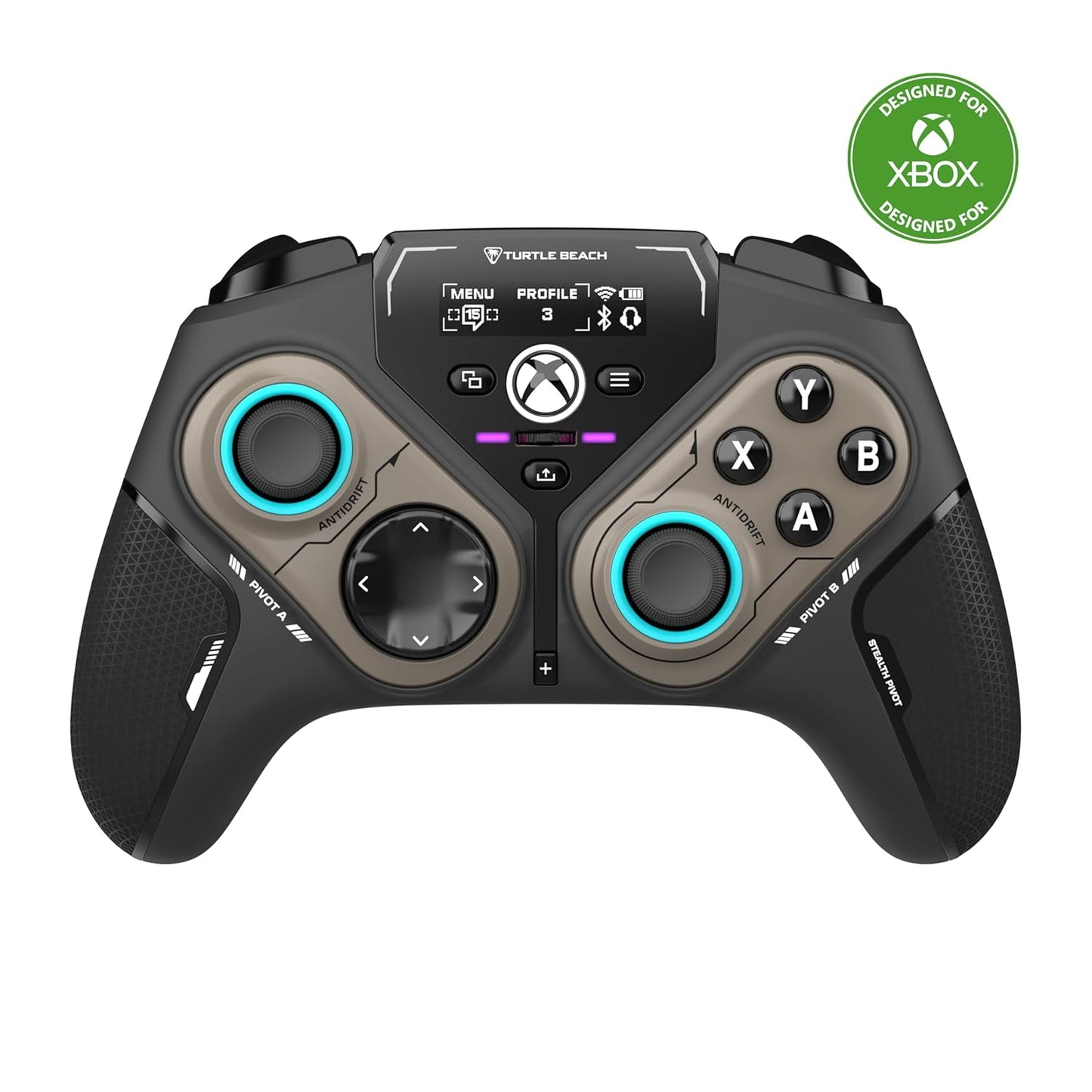 Stealth Pivot Wireless Smart Game Controller Officially Licensed for Windows PC – Rotating Modules, Display Dashboard, Hall-Effect Sticks, Remappable Buttons, Bluetooth, 20-Hour Battery