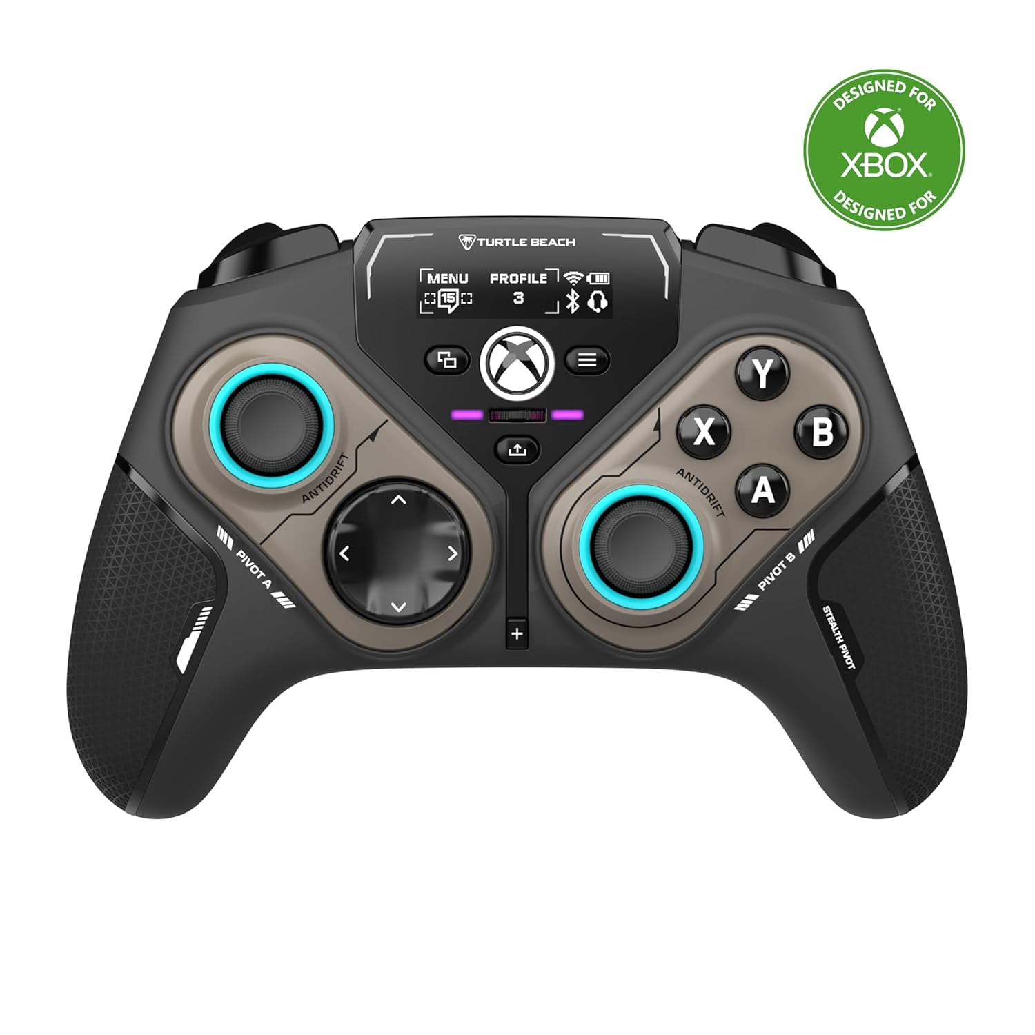 Stealth Pivot Wireless Smart Game Controller Officially Licensed for Windows PC – Rotating Modules, Display Dashboard, Hall-Effect Sticks, Remappable Buttons, Bluetooth, 20-Hour Battery