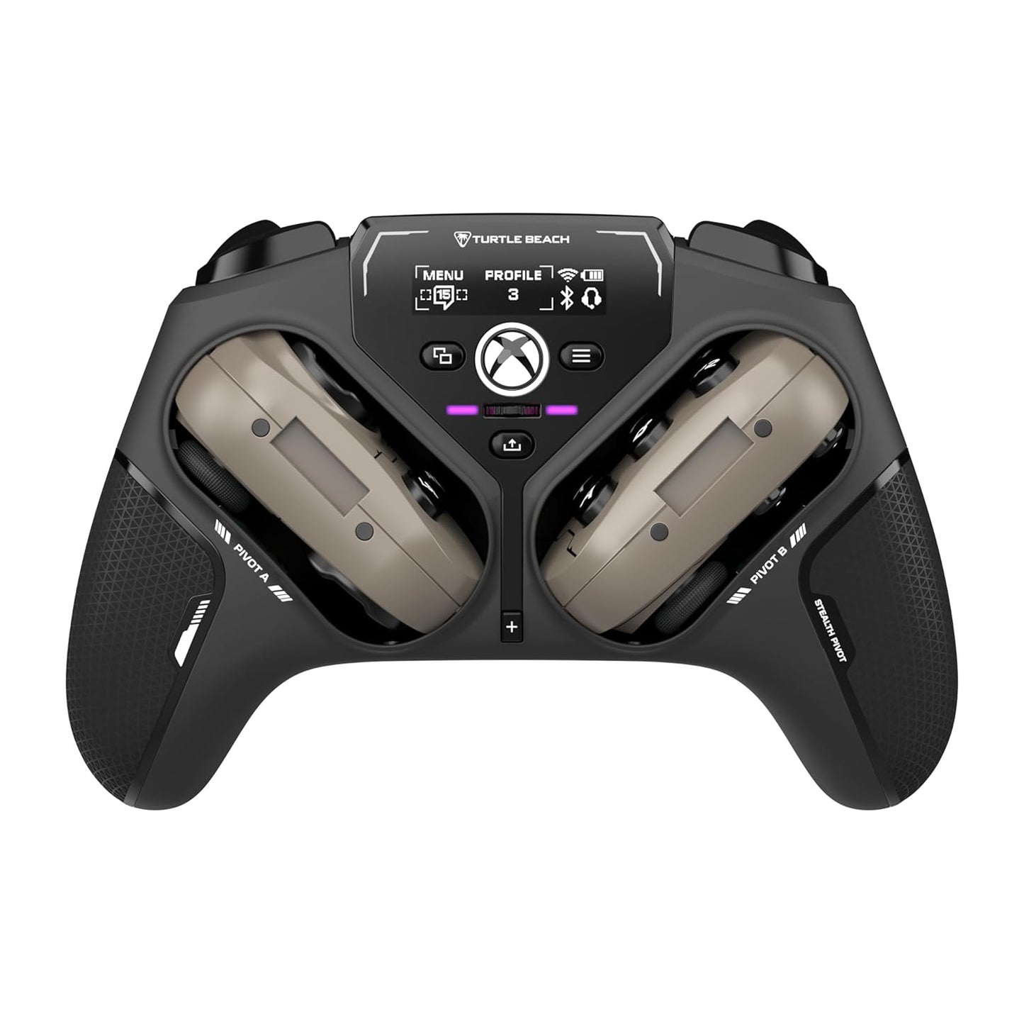 Stealth Pivot Wireless Smart Game Controller Officially Licensed for Windows PC – Rotating Modules, Display Dashboard, Hall-Effect Sticks, Remappable Buttons, Bluetooth, 20-Hour Battery