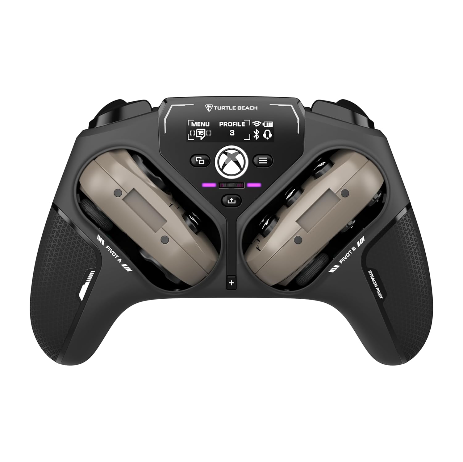 Stealth Pivot Wireless Smart Game Controller Officially Licensed for Windows PC – Rotating Modules, Display Dashboard, Hall-Effect Sticks, Remappable Buttons, Bluetooth, 20-Hour Battery