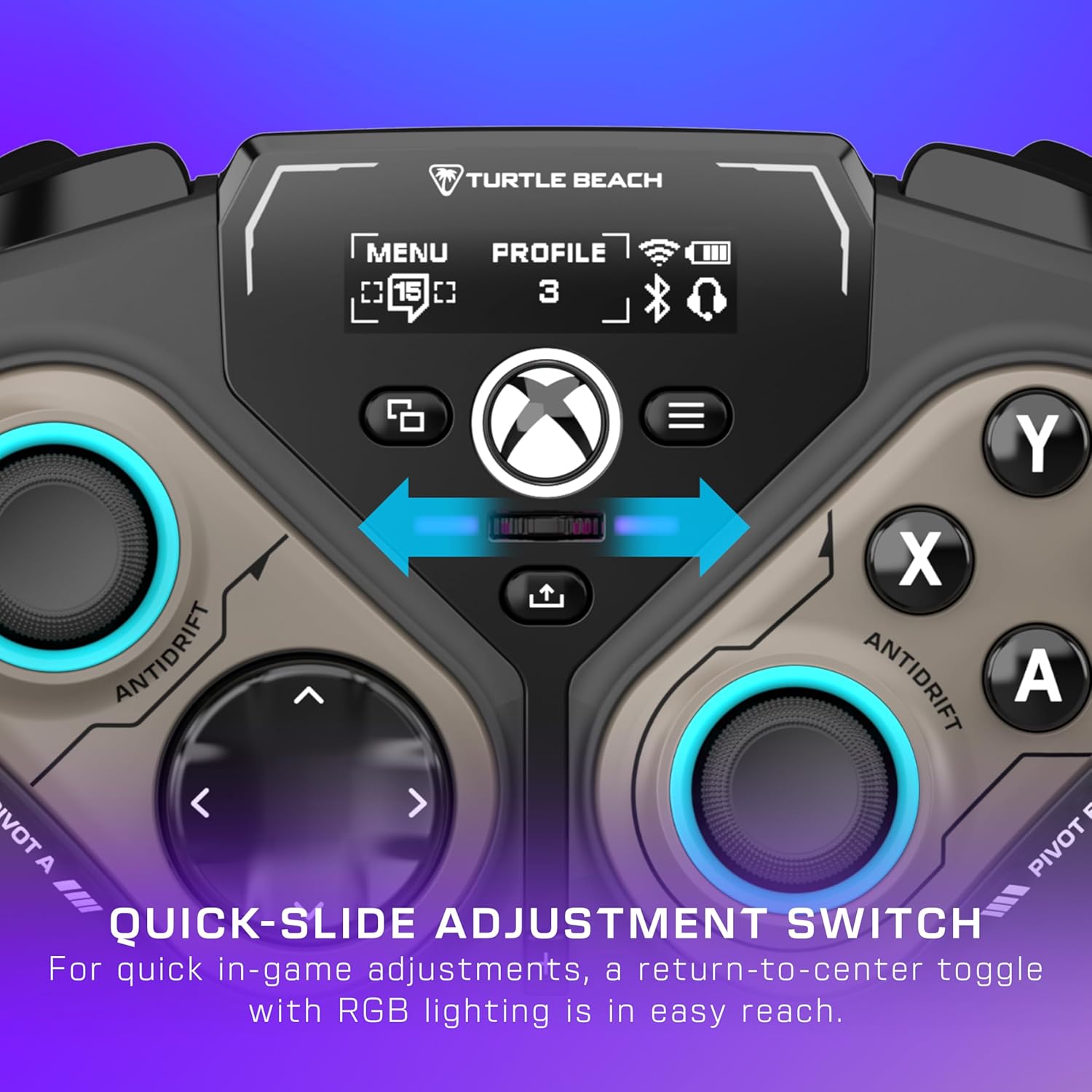 Stealth Pivot Wireless Smart Game Controller Officially Licensed for Windows PC – Rotating Modules, Display Dashboard, Hall-Effect Sticks, Remappable Buttons, Bluetooth, 20-Hour Battery
